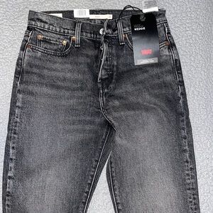 Levi’s wedgie- high rise raw denim jeans, size 26